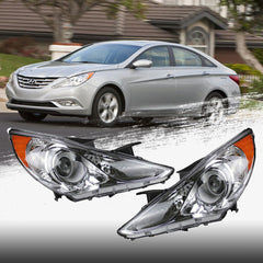 SUPAPRO Headlight Assembly Headlamp For 2011-2014 Hyundai Sonata