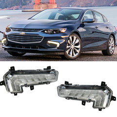 Front Fog Lights DRL LED Daytime Running Lamp for 2016-2018 Chevrolet Malibu