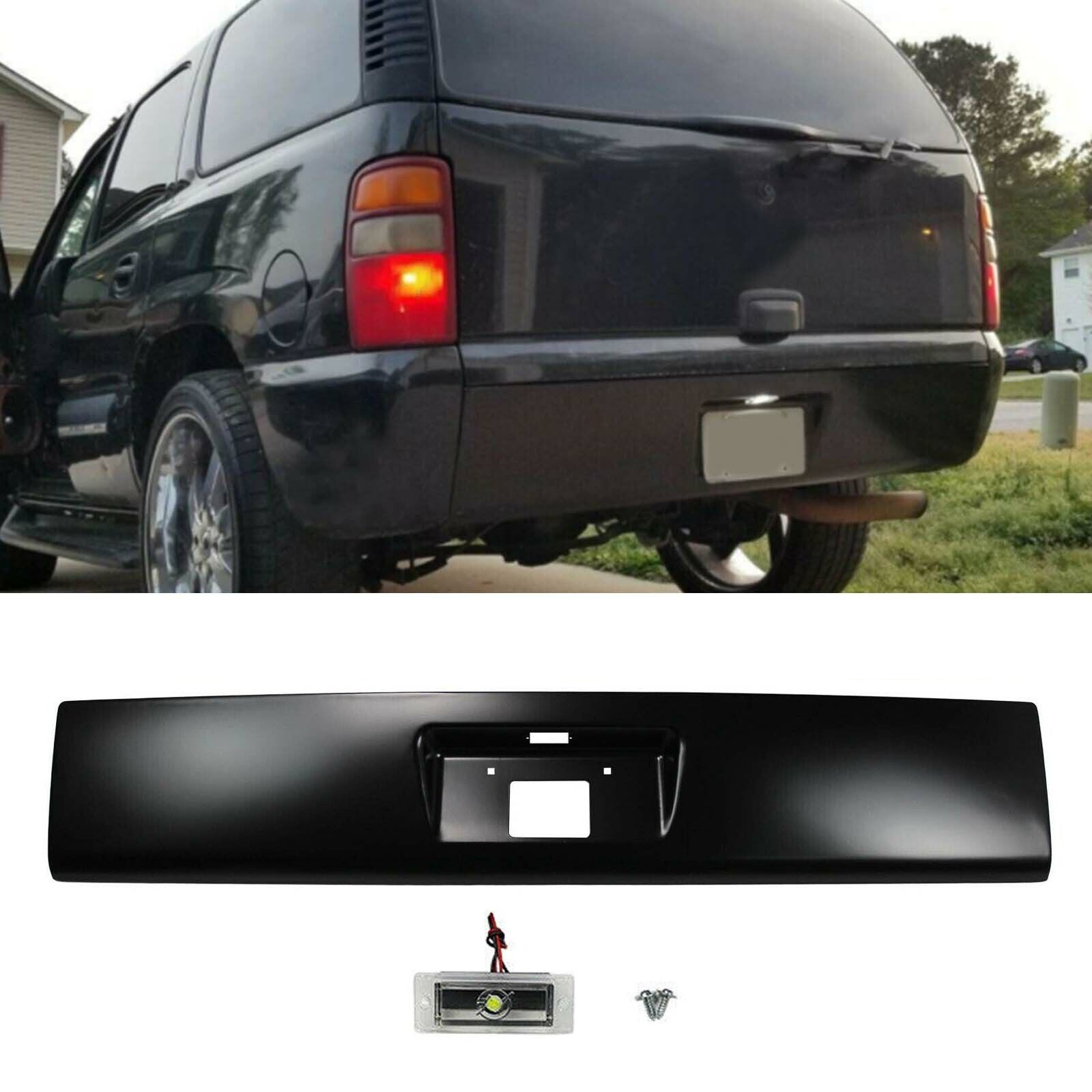 Rear Bumper Roll Pan w/LED Light for 2000-2006 Chevy Suburban Tahoe GMC Yukon