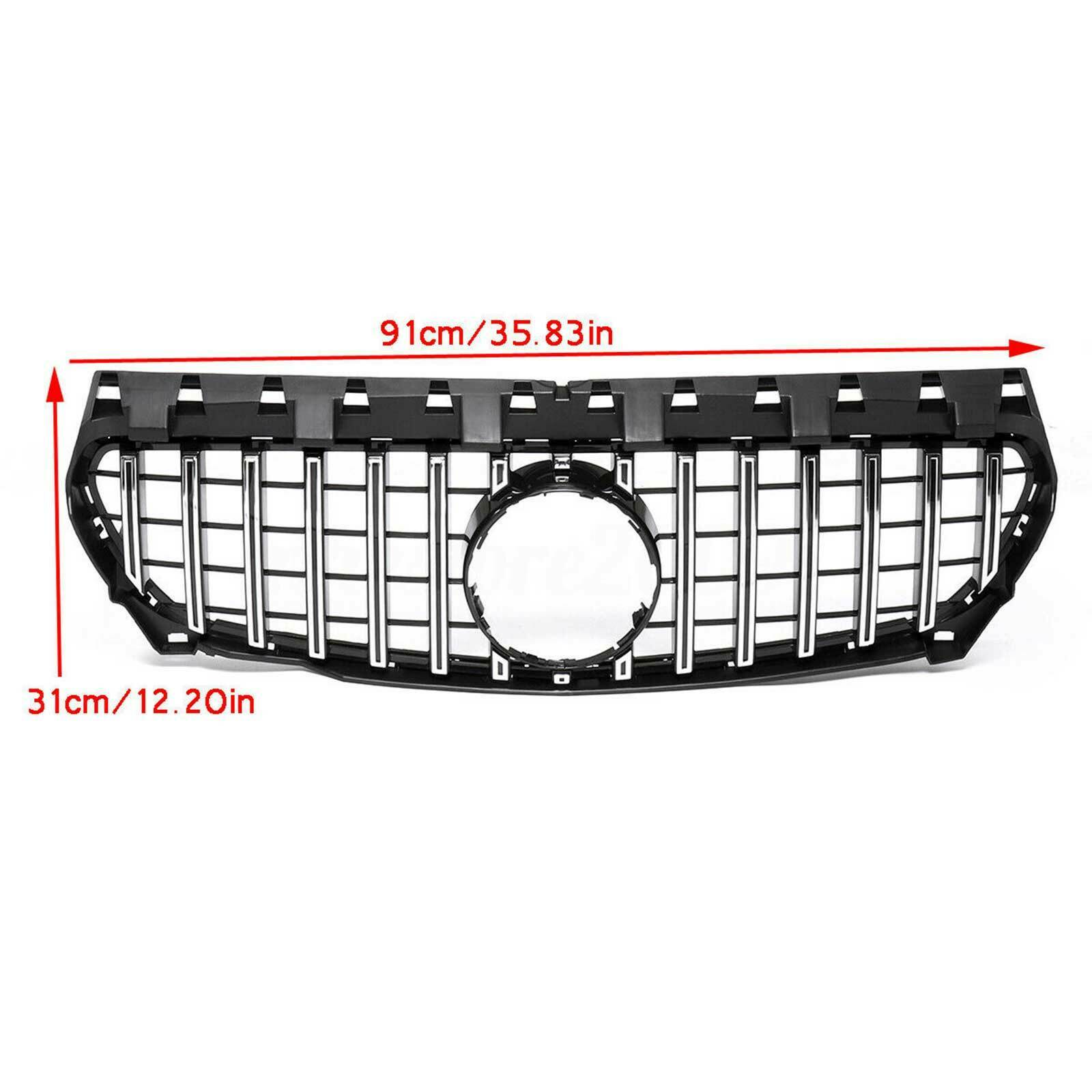 SUPAPRO GT-R Chrome Front Grille for 13-16 Mercedes Benz W117 CLA200 CLA250