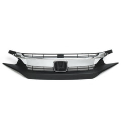 SUPAPRO Front Bumper Upper Grille Grill for 16-18 Honda Civic 10TH GEN