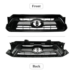 SUPAPRO Front Bumper Grille Gloss Black Mesh for 2012-2015 Toyota Tacoma