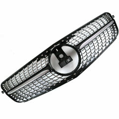 Black Diamond Style Front Grille Grill for 07-14 Mercedes-Benz W204 C200 C300