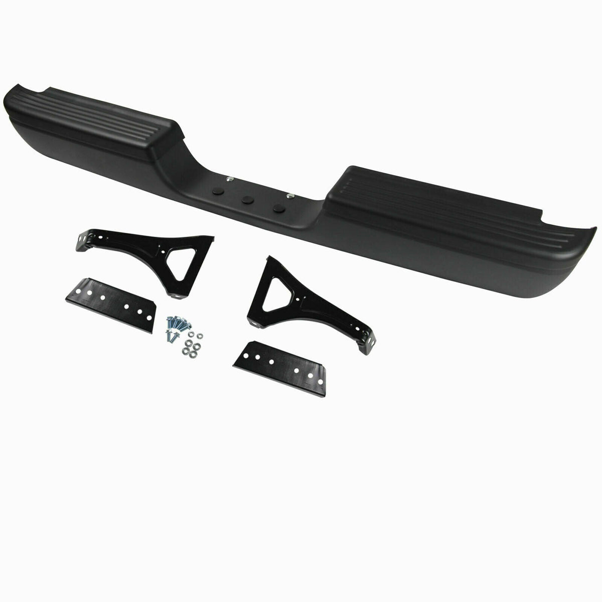 SUPAPRO Black Steel Rear Step Bumper Assembly for 94-2002 Dodge RAM 1500 2500