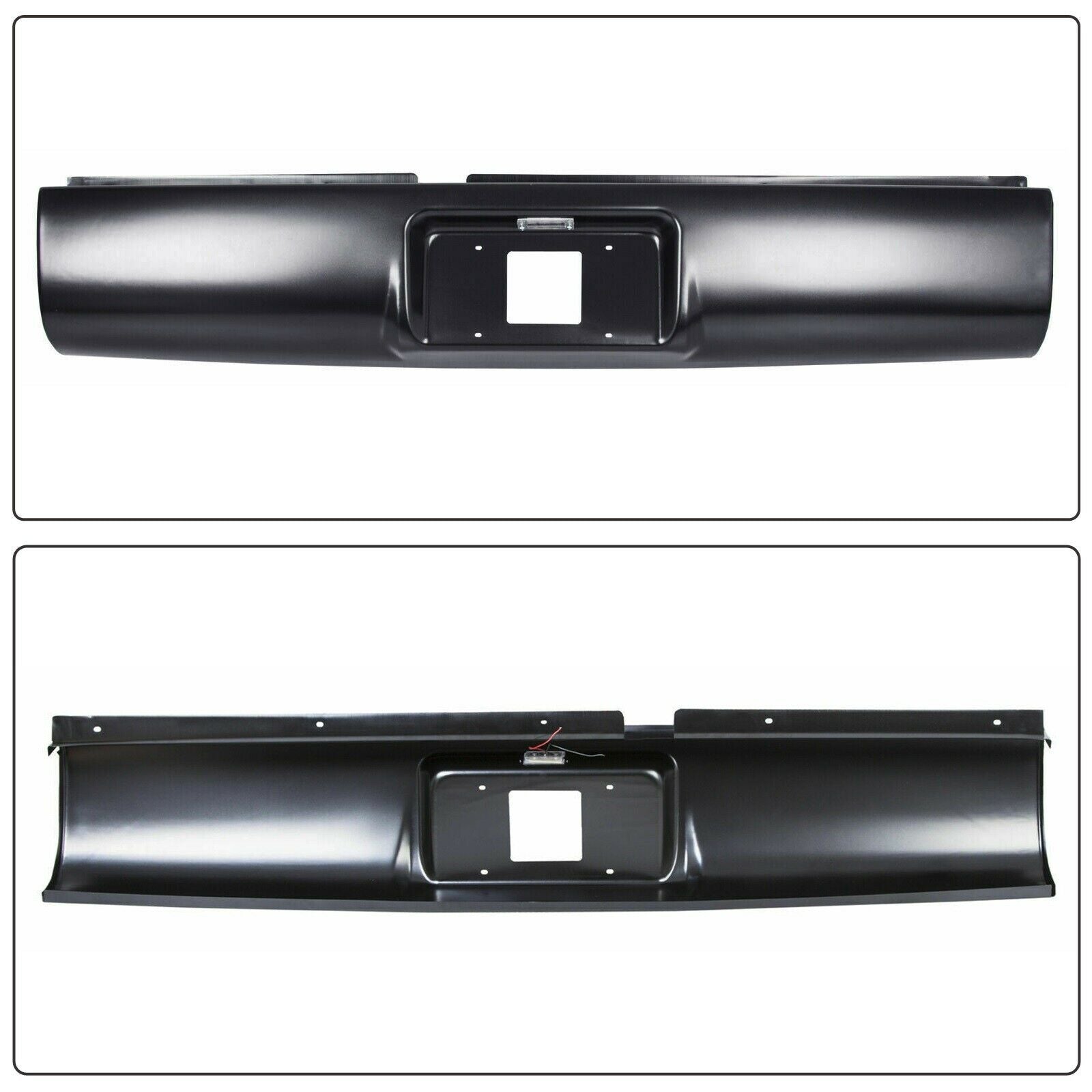 Rear Bumper Roll Pan w/LED License Light for 1994-2003 Chevy GMC S10 Sonoma