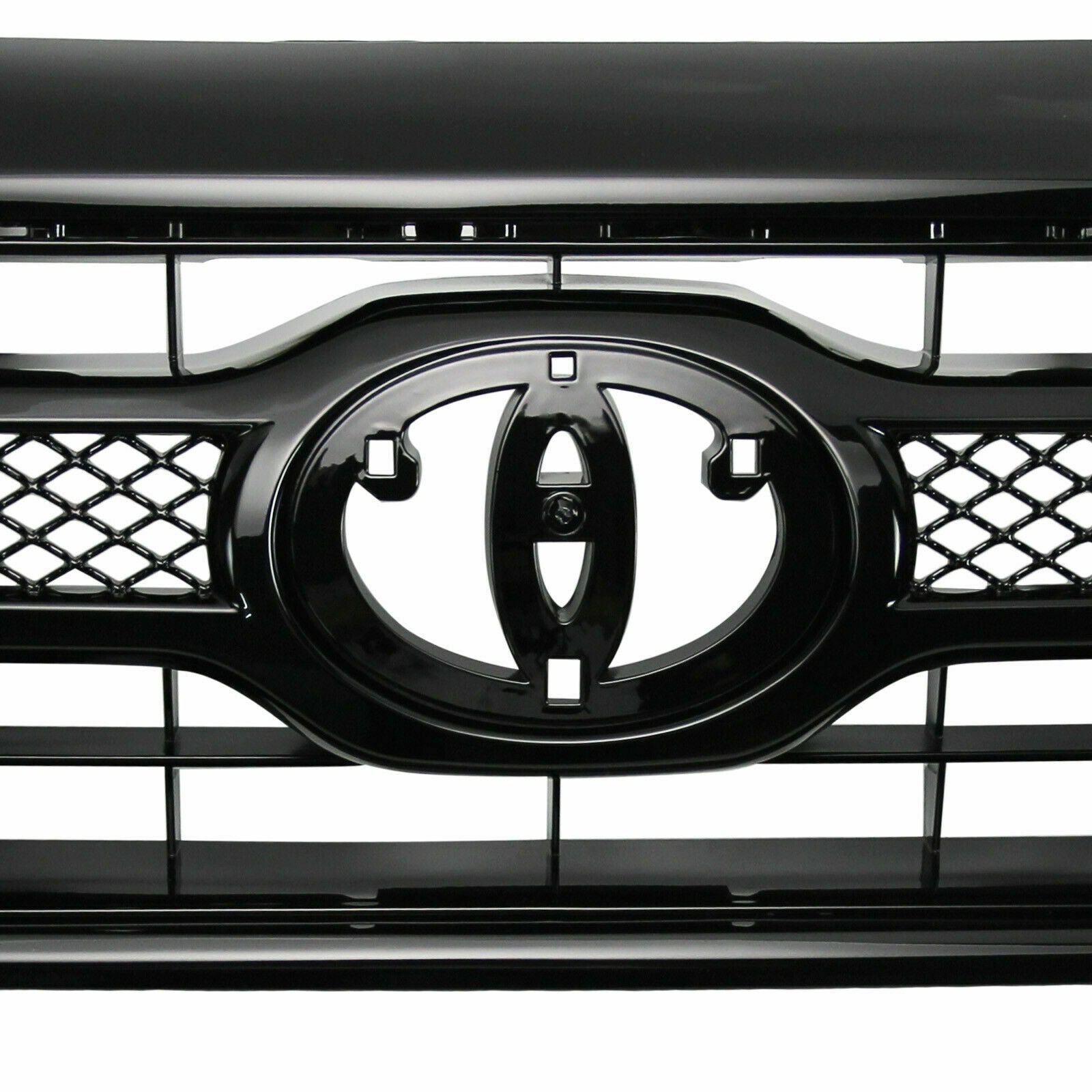 SUPAPRO Front Bumper Grille Gloss Black Mesh for 2012-2015 Toyota Tacoma