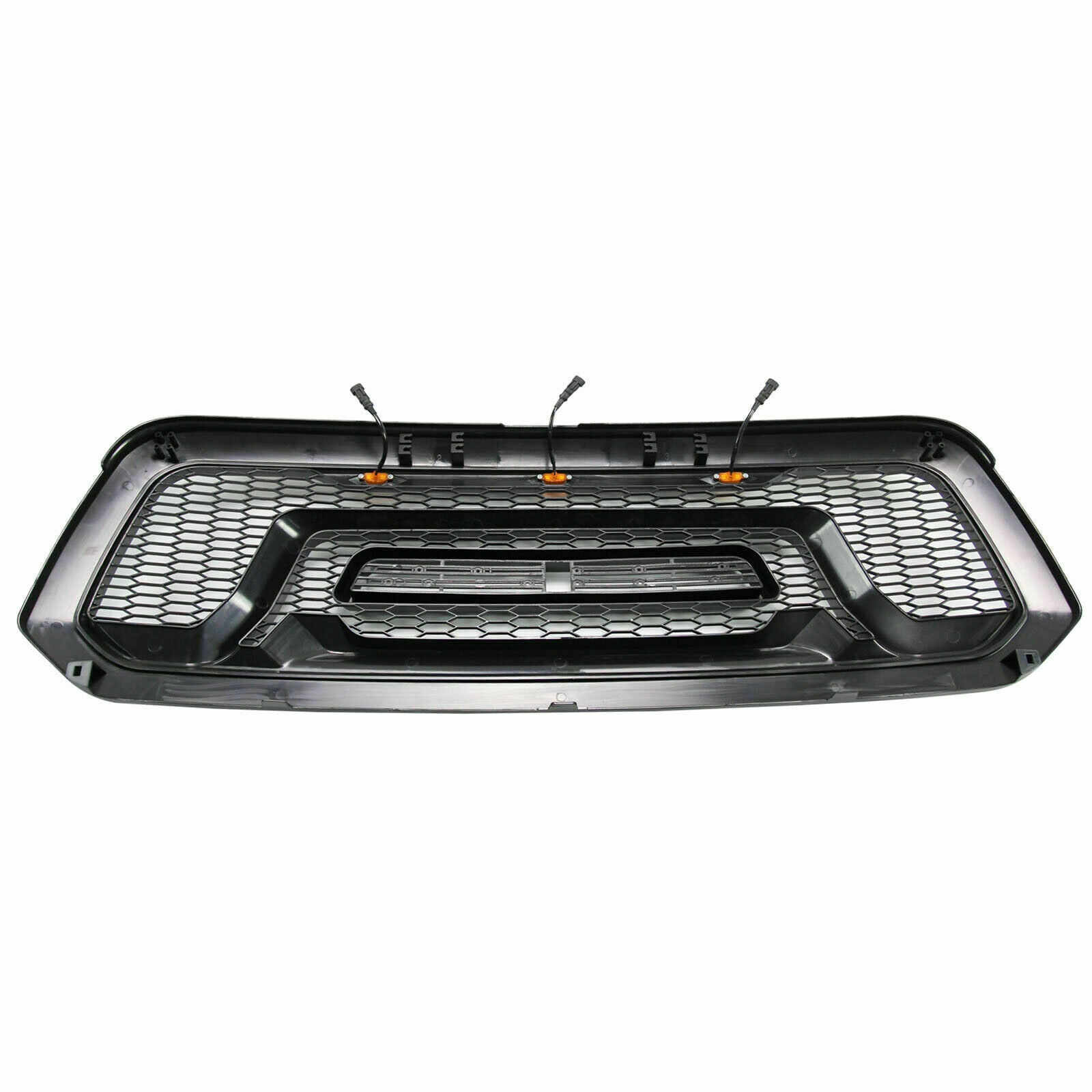 SUPAPRO Matte Gray Front Grille Rebel Style w/LED Lights for Dodge Ram 1500 2013-2018