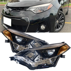 SUPAPRO Headlights Headlamps Assembly For 14-16 Toyota Corolla Left & Right