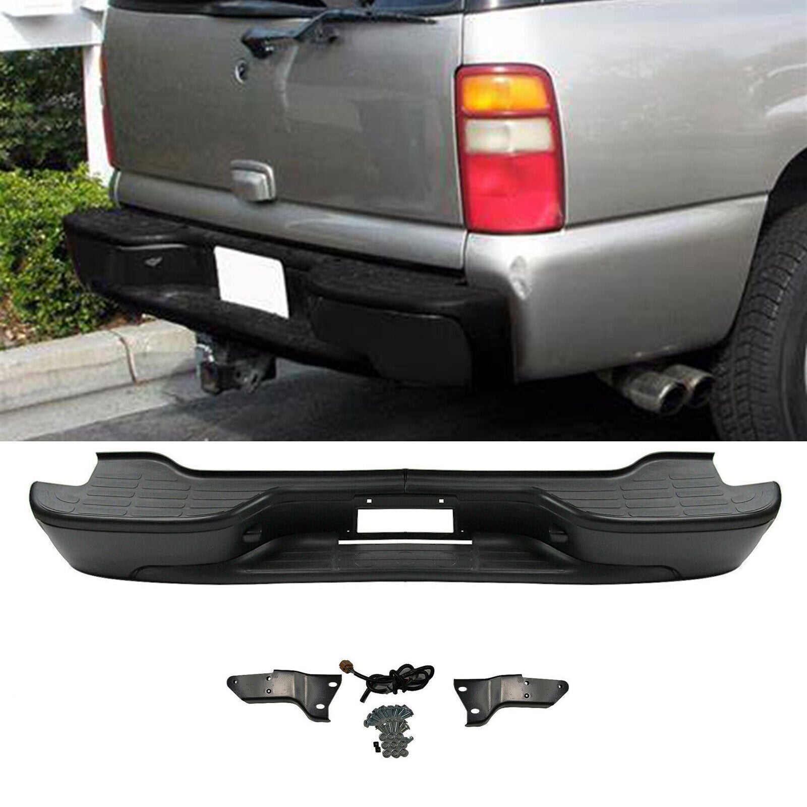 Rear Step Bumper for 00-06 Chevrolet Tahoe Suburban 1500 2500 GMC Yukon