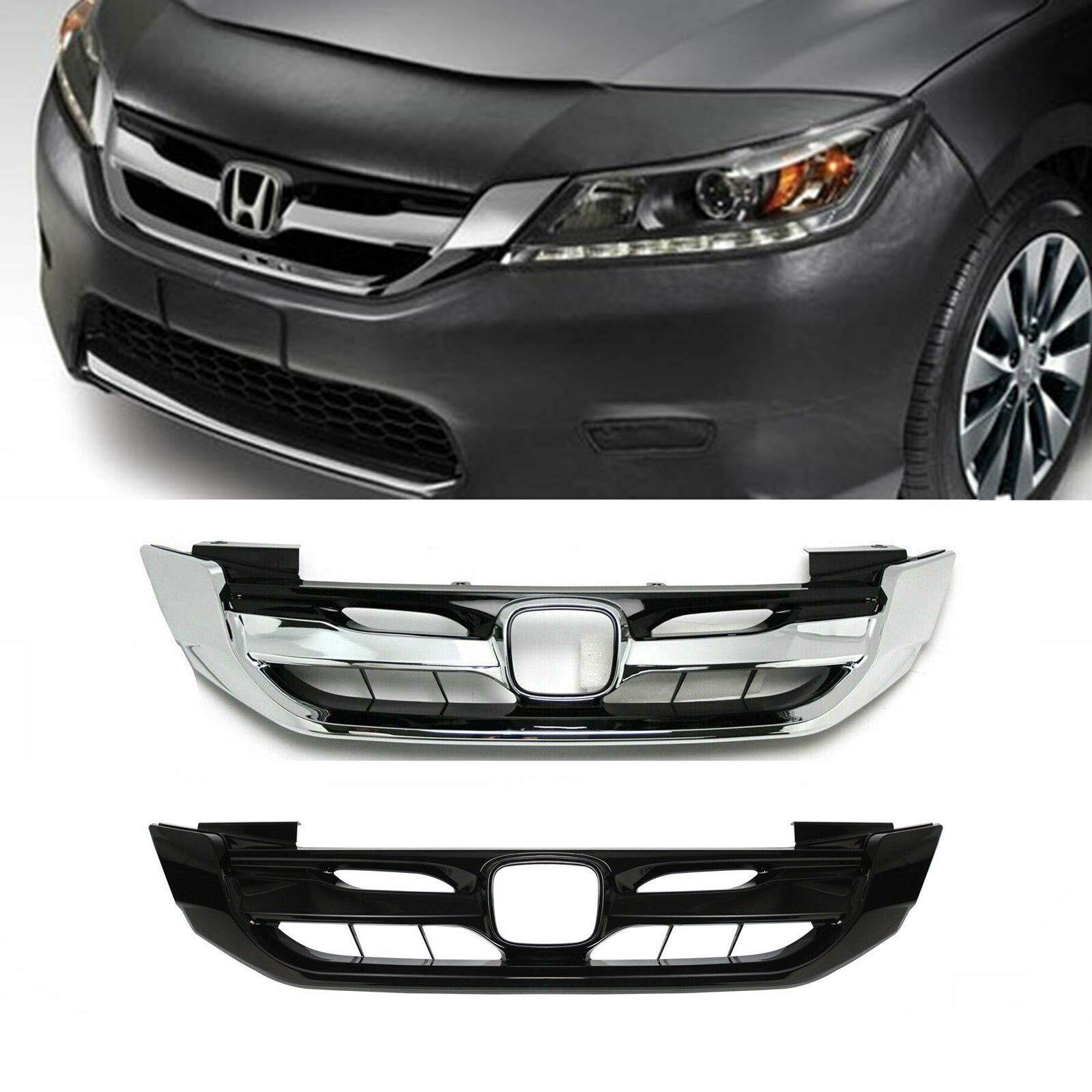 SUPAPRO JDM Mod Style Front Grille for 2013-2015 Honda Accord Sedan